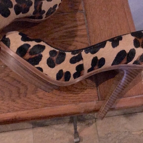 Elaine Turner leather w/leopard print shoes - Picture 3 of 8